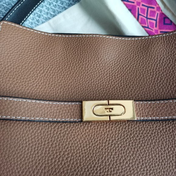New Tory Burch Leather Lee Radziwill Double Bag - Picture 5 of 8